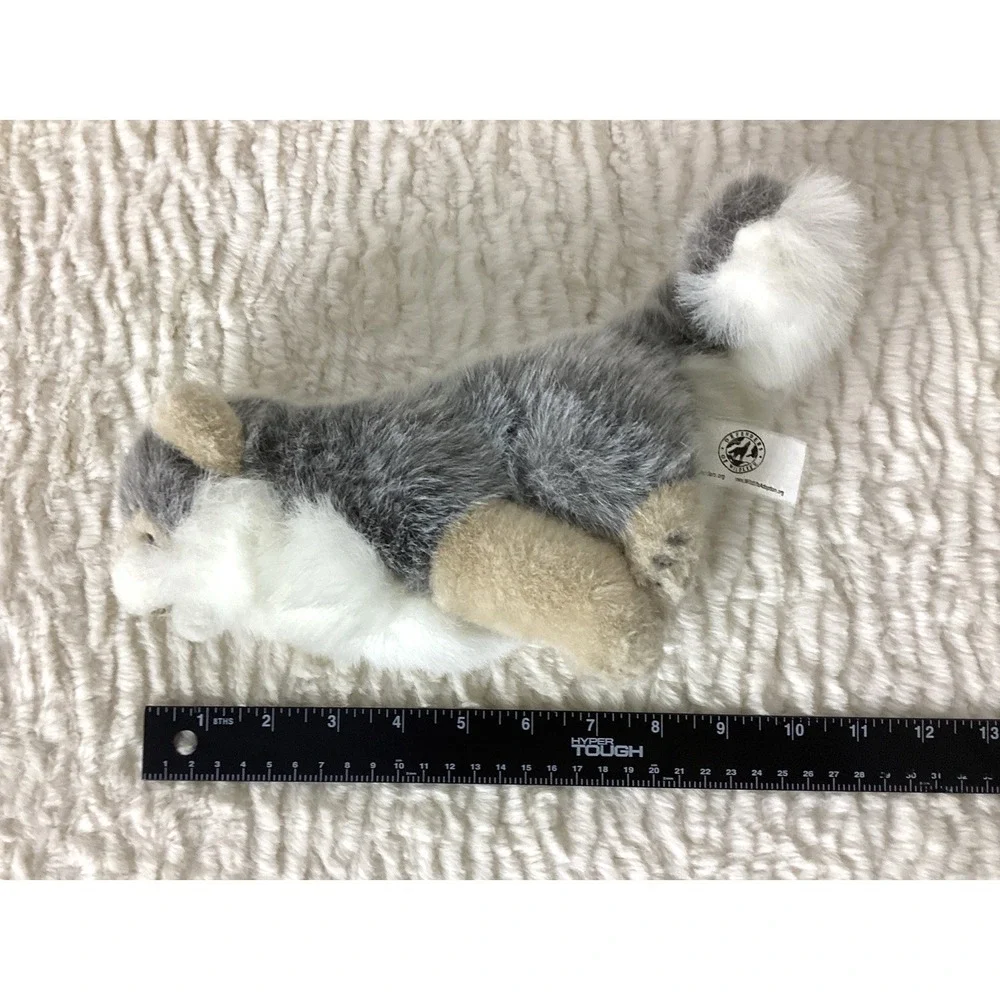 Defenders Of Wildlife Howling Wolf Plush Stuffed Animal Gray & Ivory EUC 9 Inch